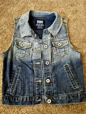 Levi's Washed Blue Denim Vest